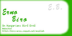 erno biro business card